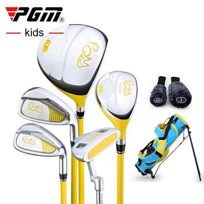Kids Golf Club Set for 3‑12 Years Old Boys Girls Graphite Shaft Junior Beginner Training Kit Wood Iron Putter with Golf Bag Gift