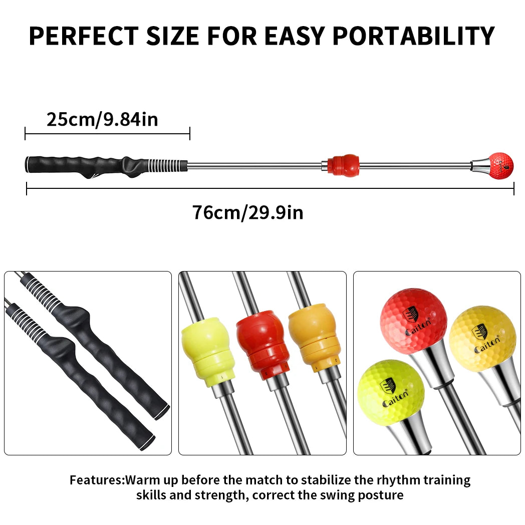 Caiton Golf Swing Stick Lag Trainer - Swing Training Aid For Golf Training and Golf Warmup Practice Stick-Multicolor Optional