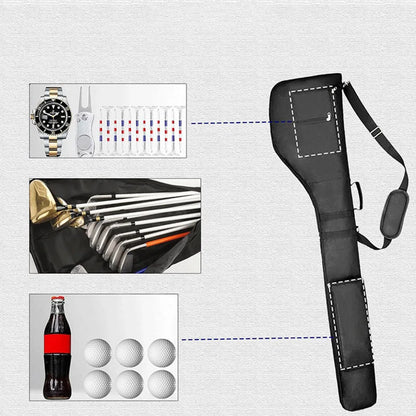 Golf Sunday Bag Golf Club Bag Mini Golf Bag Training Practice Golf Bag Travel Case Foldable