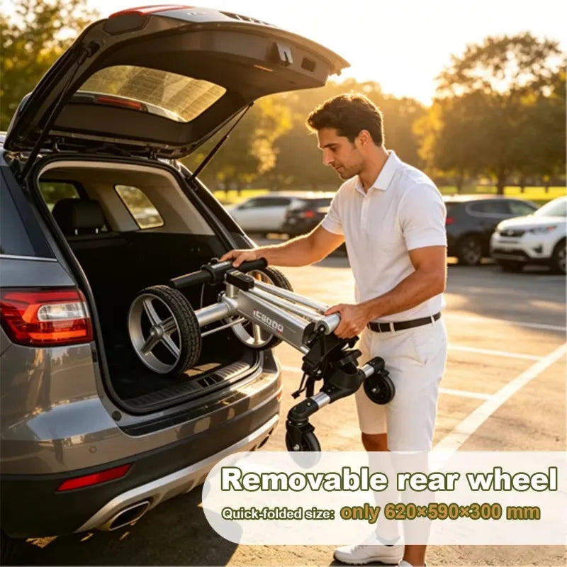 G1 Auto-Following Electric Golf Cart Buggy with 5 Wheels Lithium Battery Up To 36 Holes Range