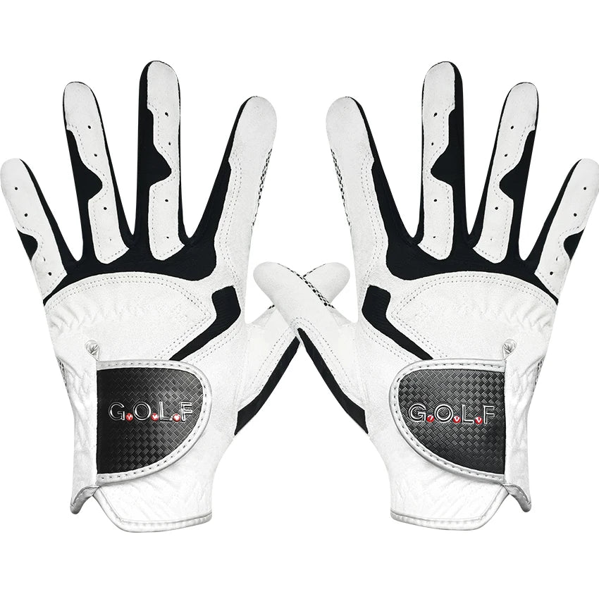 Men's Golf Glove One Pc Pair 2 Color Options Improved Grip System Cool Comfortable Blue White Color Left Right Hand NEW