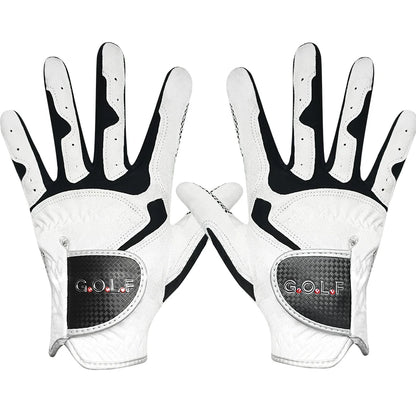 Men's Golf Glove One Pc Pair 2 Color Options Improved Grip System Cool Comfortable Blue White Color Left Right Hand NEW