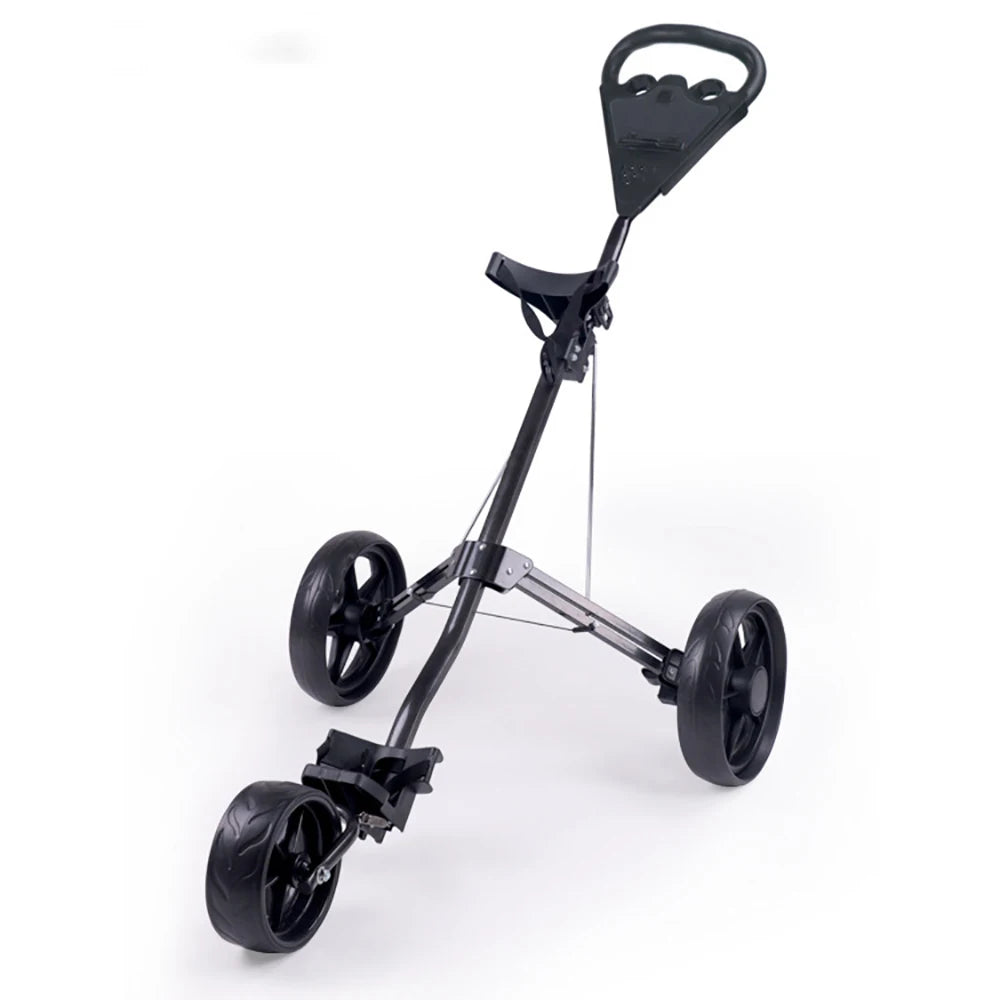 2026 Foldable Aluminum-Frame Golf Cart 3 Wheel Folding Golf Trolley Lightweight Walking Hand Push Cart Multicolor Golf