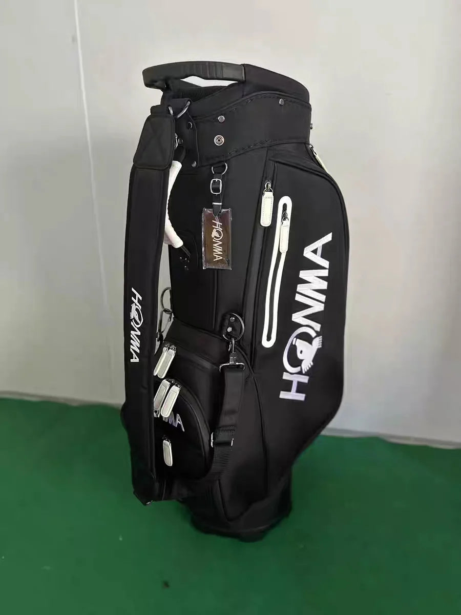 HONMA Golf Stand Bag Premium Nylon Waterproof Golf Club Bag Lightweight Carry Bag Large Capacity Men Women Golf Equipment
