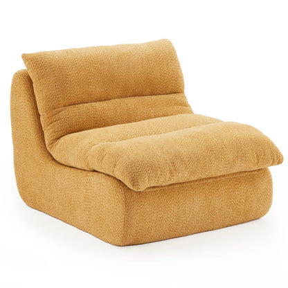 Chenille Sofa, Modern Fabric Couch with High-Elastic Memory Foam, No Assembly, Soft & Skin-Friendly, for Living Room, Apartment