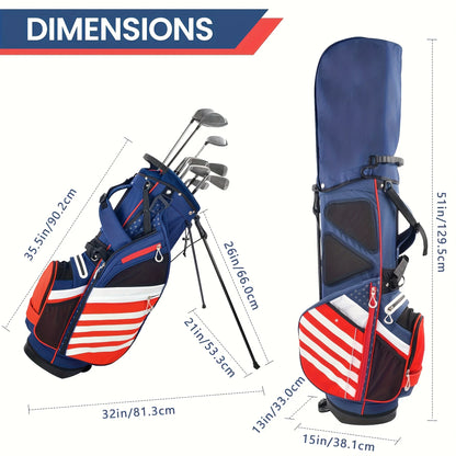 Golf Bag for Men and Women, Portable Golf Stand Bag with Dual Shoulder Straps - Multifunctional Golf Course Carry Bag