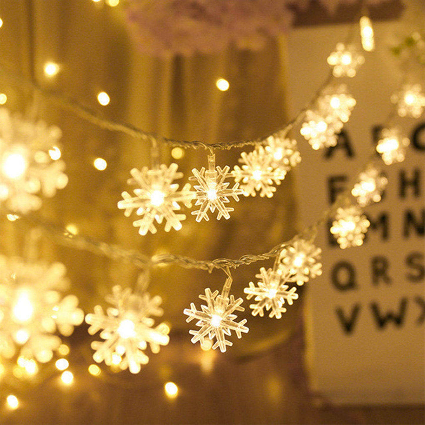 1/3/6M LED Snowflake Fairy Lights | Battery/USB Power | Copper Wire Garland Light