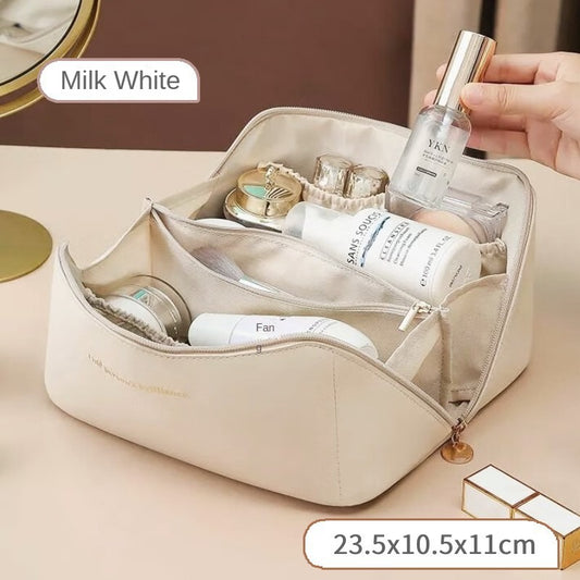 Luxury Portable and Versatile Pillow Large Capacity Cosmetic Bag Travel CosmeticsPUPackage Buggy Bag