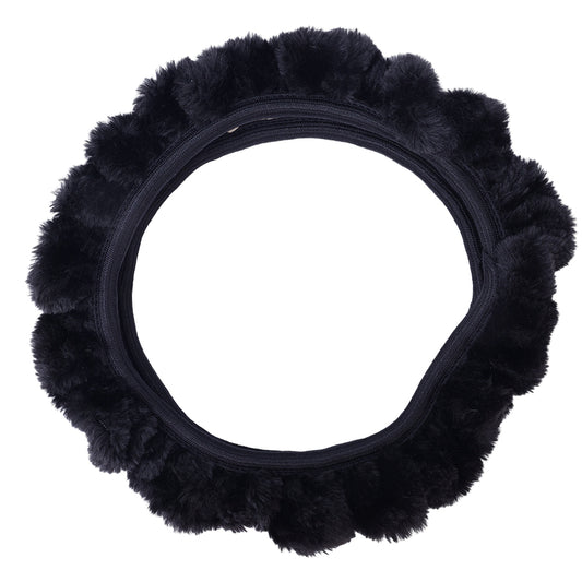 Car Plush Warm Steering Wheel Cover Auto Stylish Winter Faux Fur Steering Wheel Covers Universal Car Interior Accessories