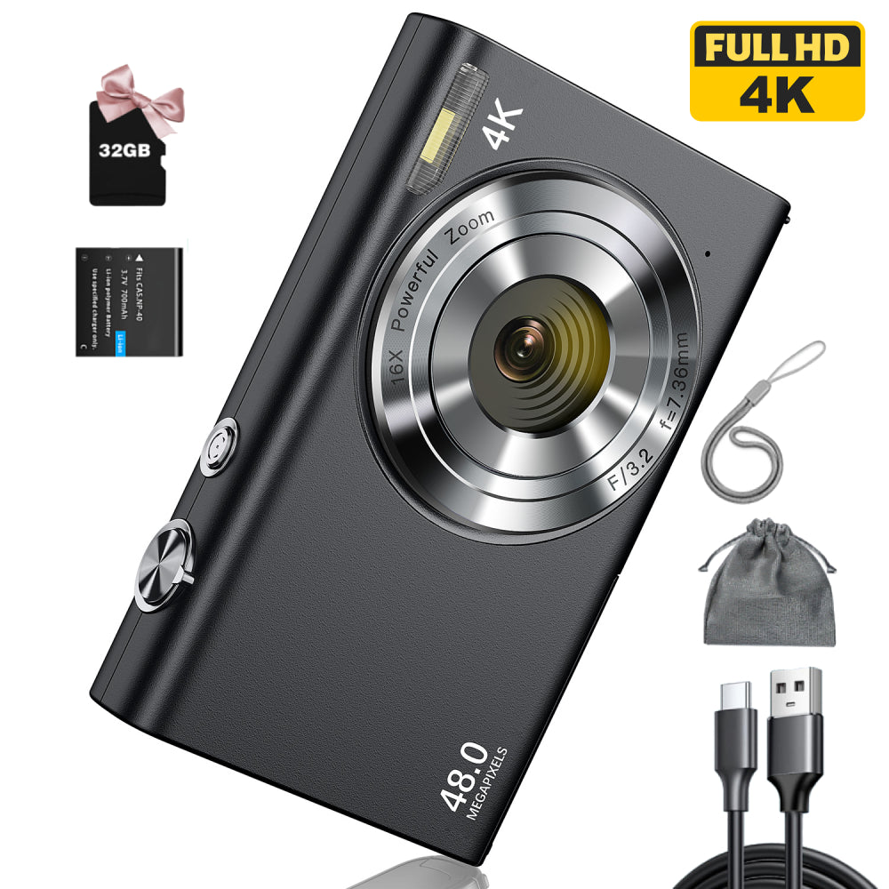 4K Digital Camera, Auto Focus, UHD Video Blogging Camera