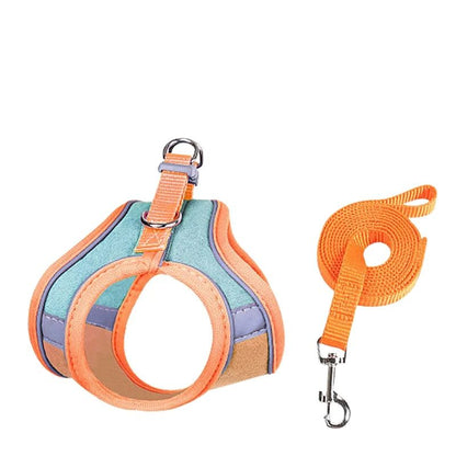 Adjustable Bunny Harness and Leash Set | Double Buckle Reflective Rabbit Vest