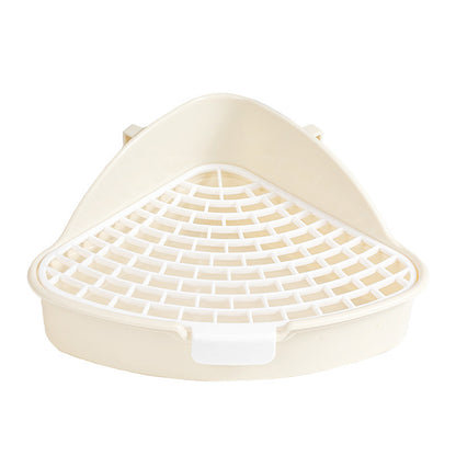 Rabbit Litter Pan | Animal Potty Trainer | Bunnies Corner Toilet Box | For Ferret, Hamster, Dragon, Cat, Guinea Pig, Dutch Pig | Supplies