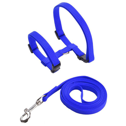 Low Price Rabbit Cat Harness And Leash Set | Adjustable Nylon Harnesses | For Bunny, Kitten | Pet Outdoor Walking Supplies | Accessories