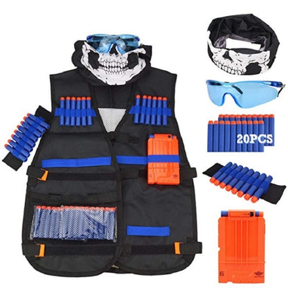 Children Kids Tactical Outdoor Vest Holder Kit Game Guns Accessories Toys for Nerf N-Strike Elite Series Bullets Boys Gifts Toy