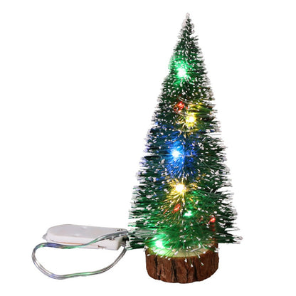 15/20/25/30cm Mini Small Pine Needle Tree Warming Light Led Light Christmas Tree Family Gathering Table Decoration DIY Crafts