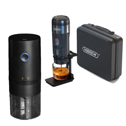 Portable car and household coffee machine set. can extract coffee with one click, and it is small, portable, and compatible with multiple coffee materials.