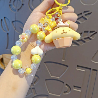 Cute Cartoon Beaded Keychain | Hello Kitty/Cinnamoroll/Kuromi Doll Pendant