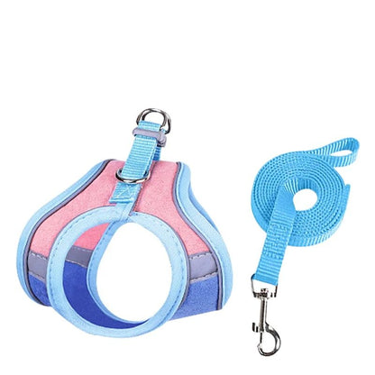 Adjustable Bunny Harness and Leash Set | Double Buckle Reflective Rabbit Vest