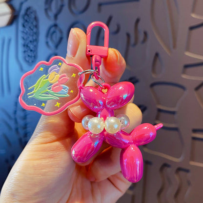 New Balloon Dog Keychain Models for Girls | Sweet Ins Style Balloon Dog Phone Chain Key Buckle Accessories Bag Pendant Toys New