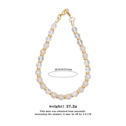 Hot Selling Universal Natural Gemstone Phone Chain for Girls Handmade Bead Phone Hanging Rope Car Keychain Hanging