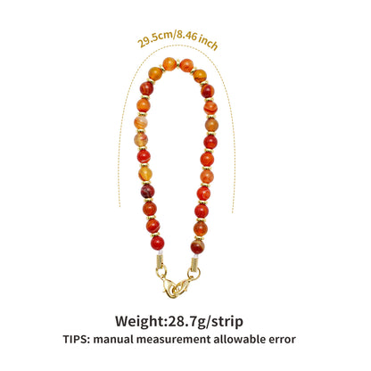 Bohemian Style Handmade Natural Gemstone Rough Stone Mobile Phone Chain Bead Phone Lanyard Fashion Phone Hand Rope Wrist Pendant