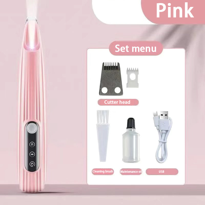 Portable Dog Paw Trimmer | With LED Light | Rechargeable Cordless | Nail Grinder Shaver for Cats And Other Pets | Nail Grooming Tools