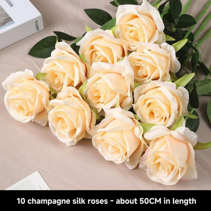 High-End Artificial Rose Bouquets | New Style Plastic Flower Arrangements | Premium Flower Ornaments