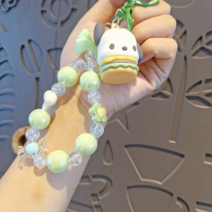 Cute Cartoon Beaded Keychain | Hello Kitty/Cinnamoroll/Kuromi Doll Pendant