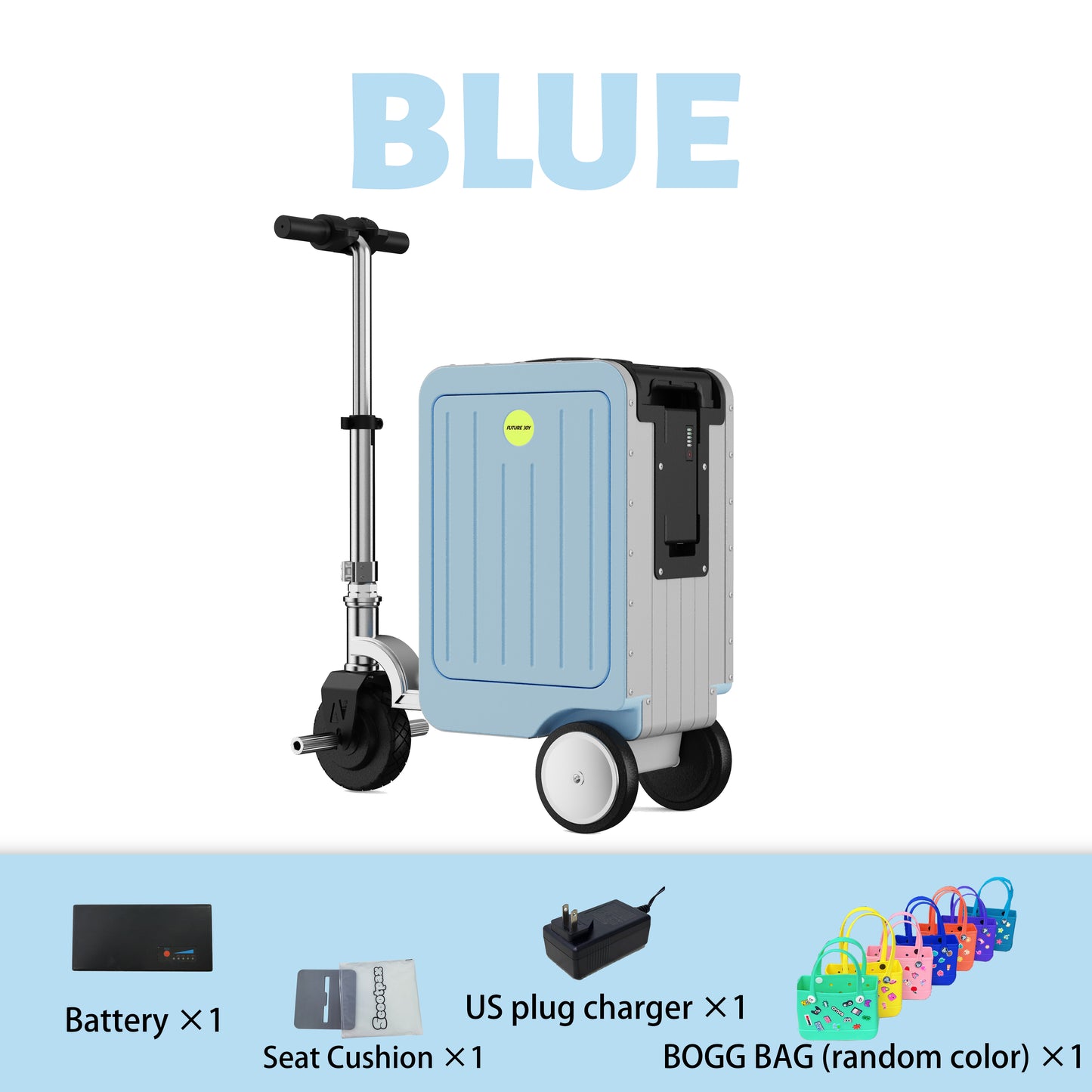 Maleta Fengjiu 20'' para Cabina – Resistente 150kg, Certificado CE/3C, Con Asiento Electric Smart Luggage