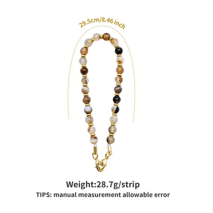 Bohemian Style Handmade Natural Gemstone Rough Stone Mobile Phone Chain Bead Phone Lanyard Fashion Phone Hand Rope Wrist Pendant