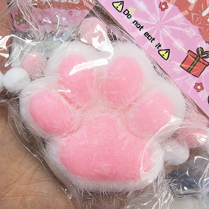 Cute Cat Paw Squishy Toy | Soft Squeeze Stress Relief Toy | Sticky Decompression Gift