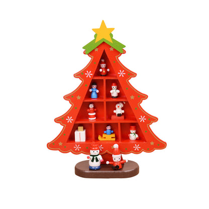 Christmas Decorations Wooden Christmas Tree Creative Scene Ornaments Three-dimensional Desktop Decoration