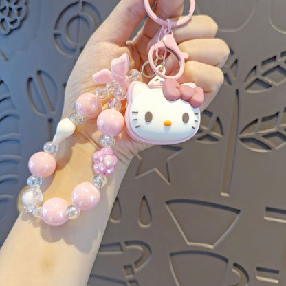 Cute Cartoon Beaded Keychain | Hello Kitty/Cinnamoroll/Kuromi Doll Pendant