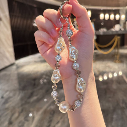 Luxury Pearl Crystal Bead Rhinestone Lanyard | Universal Anti-Lost Key Chain