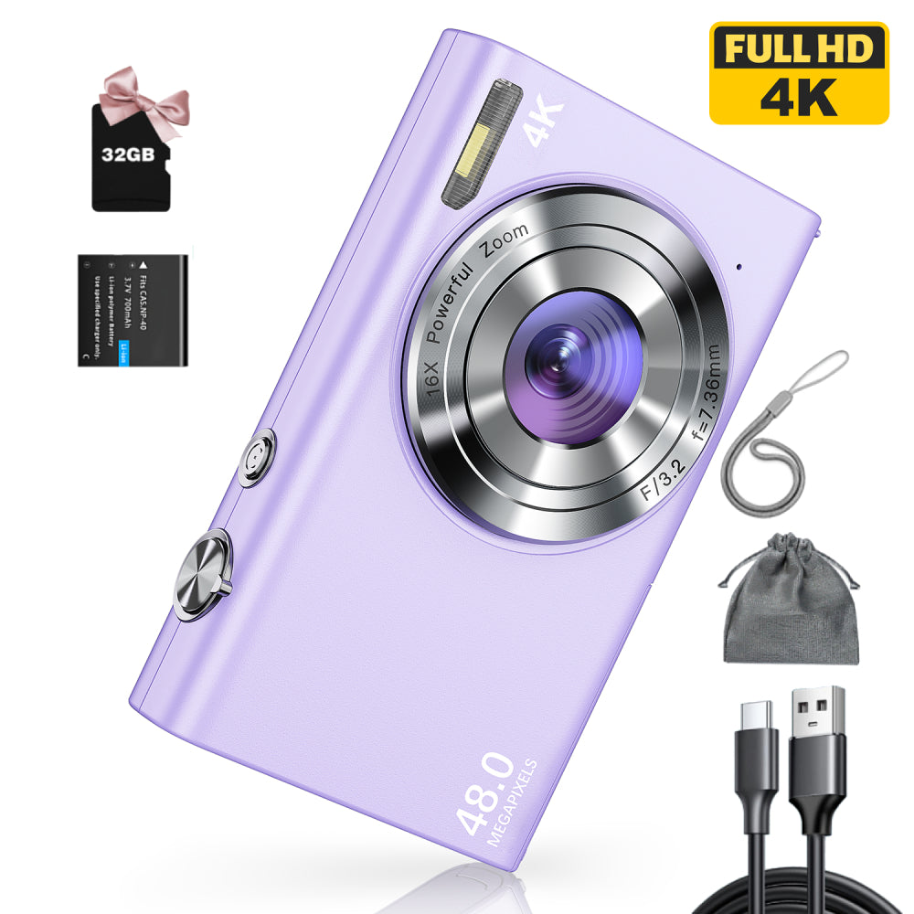 4K Digital Camera, Auto Focus, UHD Video Blogging Camera