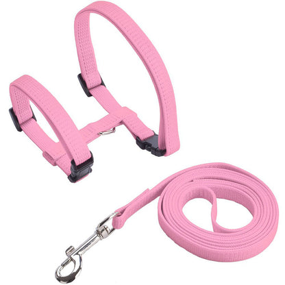 Low Price Rabbit Cat Harness And Leash Set | Adjustable Nylon Harnesses | For Bunny, Kitten | Pet Outdoor Walking Supplies | Accessories