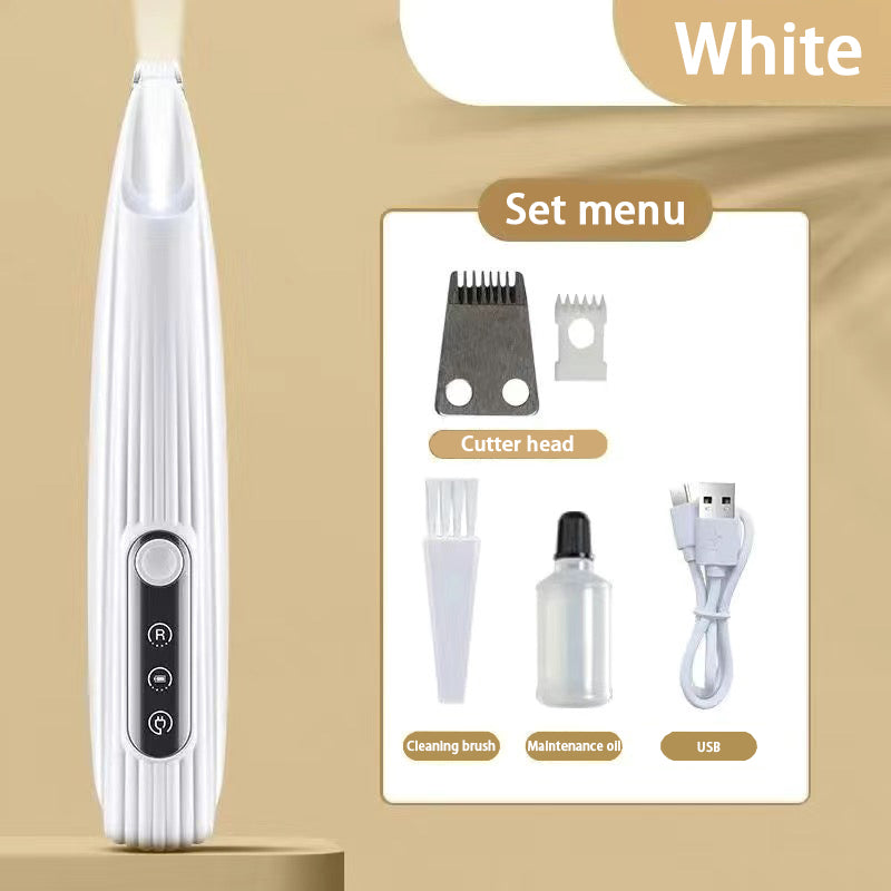 Portable Dog Paw Trimmer | With LED Light | Rechargeable Cordless | Nail Grinder Shaver for Cats And Other Pets | Nail Grooming Tools