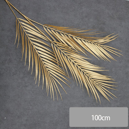 Simulated Gold Leaf & Eucalyptus Fan Leaf Arrangement | Ginkgo Leaf Artificial Greenery | Home Flower Arrangement Indoor Decor