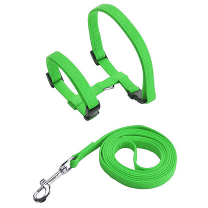 Low Price Rabbit Cat Harness And Leash Set | Adjustable Nylon Harnesses | For Bunny, Kitten | Pet Outdoor Walking Supplies | Accessories