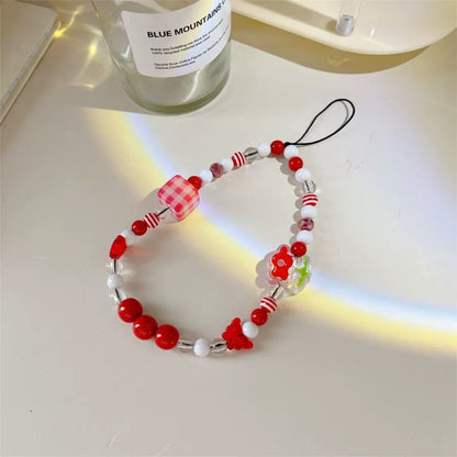 Pink Leopard Mobile Phone Lanyard Wrist Strap | Women’s Cute Anti-Lost Hand-Held Chain & Key Pendant