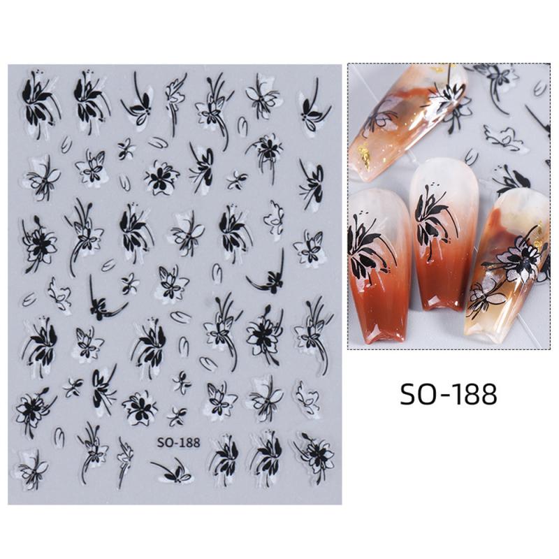Waterproof Nail Stickers Elegant High Quality And Durable Dark Wind With Adhesiv