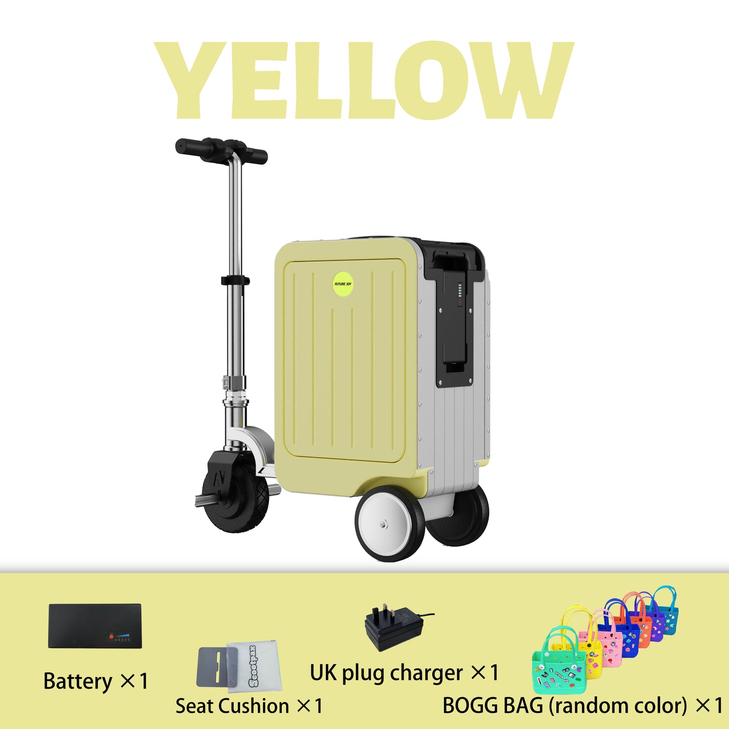 Maleta Fengjiu 20'' para Cabina – Resistente 150kg, Certificado CE/3C, Con Asiento Electric Smart Luggage
