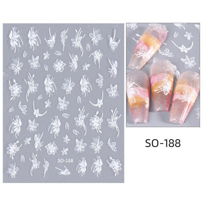 Waterproof Nail Stickers Elegant High Quality And Durable Dark Wind With Adhesiv
