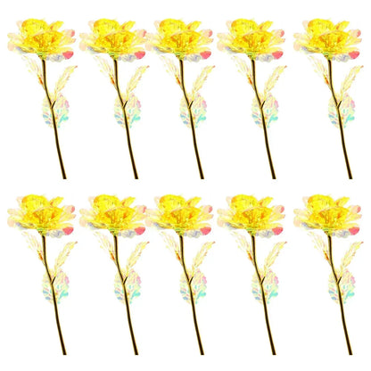 10PCS 24K Foil Plated Rose | Valentine's Day Creative Gift | Forever Love Wedding Decor