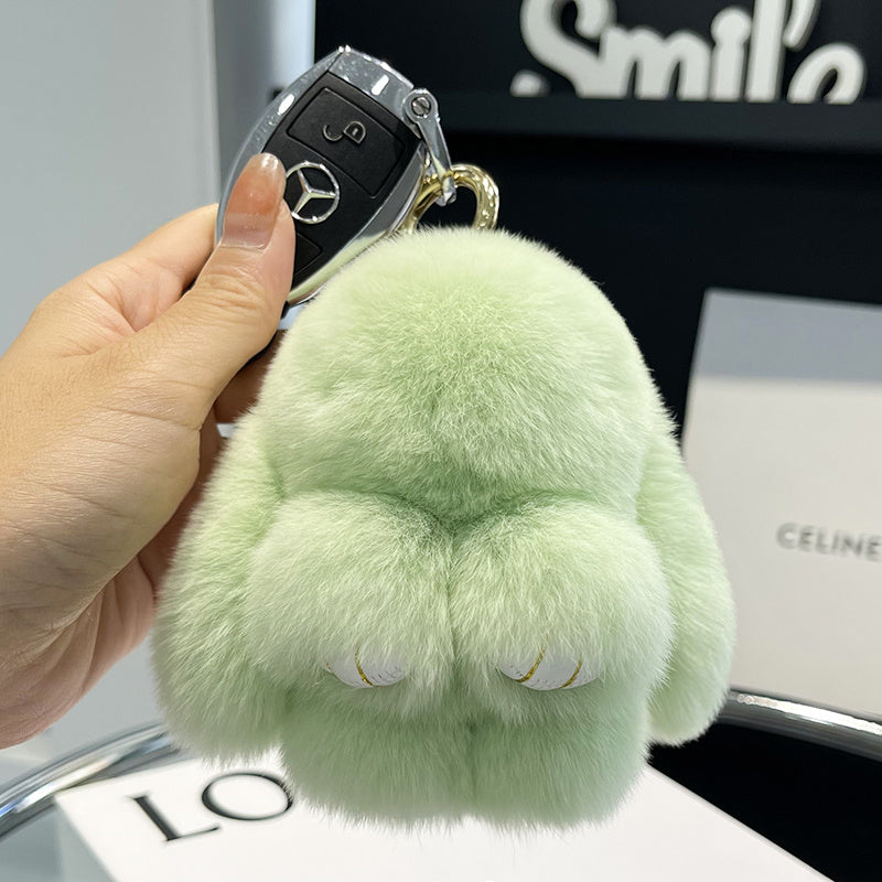 Rabbit Fur keychain Bunny Trinket Key Gifts Chain Women Bag Car Keychain Pendant Decoration Jewelry Bags Hangings Accessories