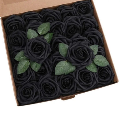 Rose Artificial Foam Fake Flowers | 15/25/100pcs Bulk Pack | Wedding Bouquets Centerpieces Mothers Day Valentines Gifts Party Decor