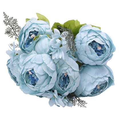 1Bunch European Artificial Peony Silk Flowers | Wedding Party Home Decor | Bouquet Wreath DIY Scrapbooking Supplies