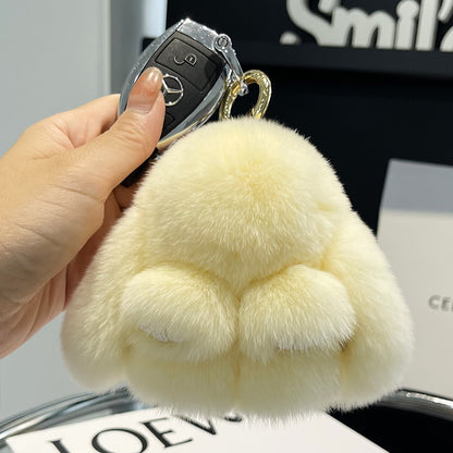 Rabbit Fur keychain Bunny Trinket Key Gifts Chain Women Bag Car Keychain Pendant Decoration Jewelry Bags Hangings Accessories