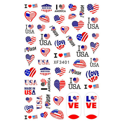 American Independence Day Nail Art Stickers & Decorations