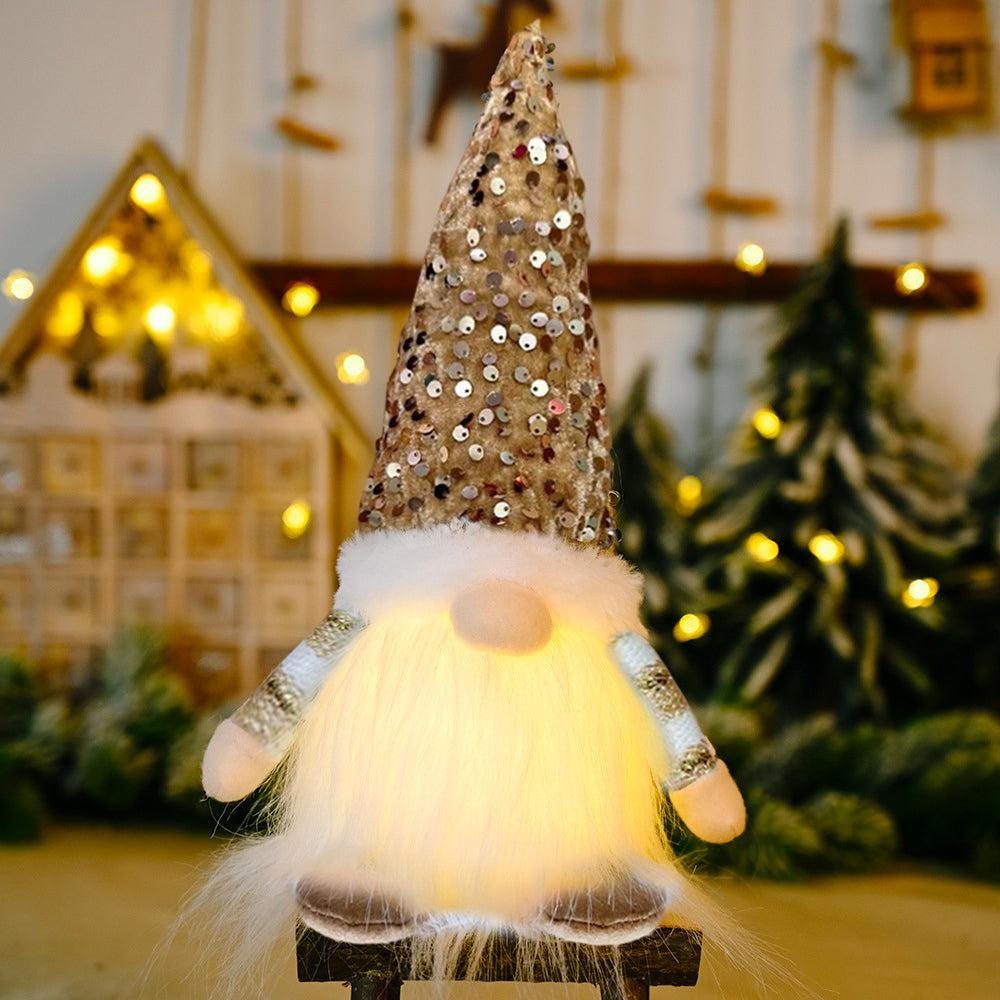 1~5pcs LED Glowing Gnome Faceless Doll Gift Christmas Decorations Night Light Home Xmas Tree Ornament New Year